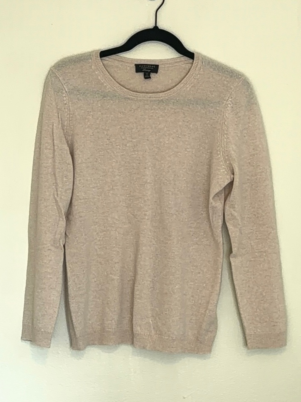Charter Club Cashmere Crewneck Sweater in Light Beige